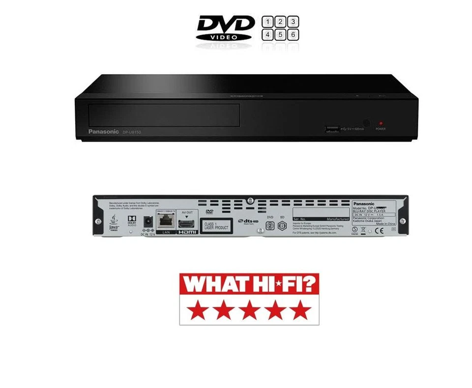 Panasonic DP-UB154 4K Ultra HD Blu-Ray Player UHD HDMI USB,DVD Region Free - Image 1 of 1
