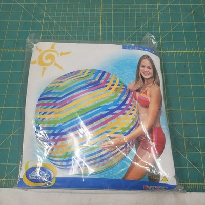 Intex The Wet Set #59070 Jumbo Inflable 48" Vintage Rayas Pelota de Playa 2001 NUEVO Foto 1 de 4