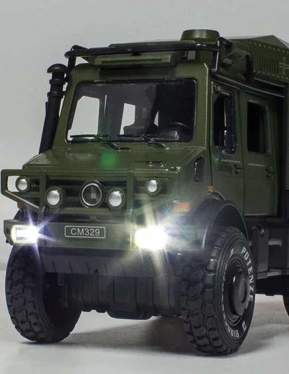 Camper Caravan fuoristrada Green Unimog U4000 Ms 1:28 New XL - Immagine 1 di 4
