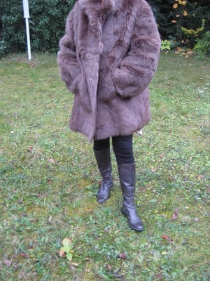 Pelzmantel Pelzjacke braun persianer Lamm Schaff  echt Pelz - Bild 1 von 4