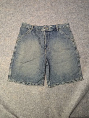 Pantalones Cortos Y2K Falls Creek Para Hombres 34 Sueltos Carpintero Denim Trabajo Thrash Patinador Tareas Foto 1 de 4