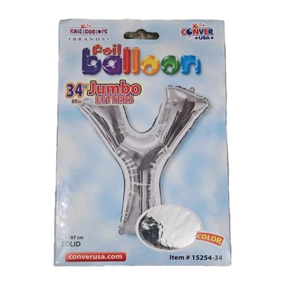 XL 34" Jumbo Letter Y silver Foil Balloon Party Decorations Solid birthday - Image 1 of 2