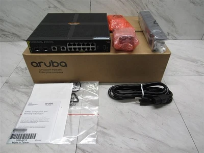 New Open Box HP Aruba 6000 12-Port Gigabit PoE Network Switch R8N89A! - Image 1 of 4