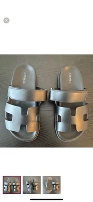 Black Leather Sandals Size 36 - Image 1 of 3