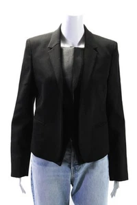 Neil Barrett Womens Wool Layered Snapped Button Collared Blazer Black Size EUR42 - Picture 1 of 8
