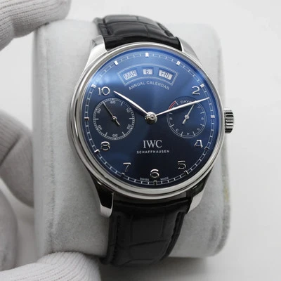IWC Portuguese Annual Calendar Steel Blue Dial Automatic Mens Watch IW503502 - Image 1 of 4