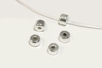 INWARIA Zylinder 925 SILBER Ø 4mm Zwischenperlen Rondelle Walze Perlen, SS177 - Bild 1 von 3