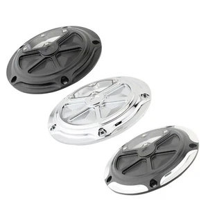 For Harley FLTR Road Glide Road King 2014-2022 Black Chrome Derby Cover 1Pcs - Picture 1 of 11