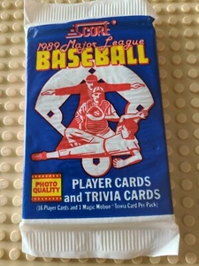1989 SCORE BASEBALL CARDS PACK OF 16 UNOPENED AND NEW FROM ADULT COLLECTOR - Picture 1 of 2