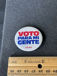 Voto Para Mi Gente Lclaa Pin Back Button - Picture 1 of 2