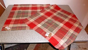 2 Pottery Barn JACKSON PLAID 24" Pillow Covers Christmas Red Green NEW! HTF - Picture 1 of 3