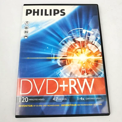 Philips DVD+RW 120 Min 4.7 GB 1-4x Certified Speed Brand New  - Image 1 of 4