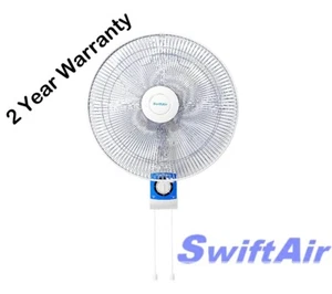 16" Wall Fan Mounted 3 Speed Oscillate Hydroponics Cooling Fan - Picture 1 of 1