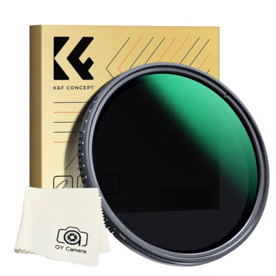 K&F Concept Lens Filter ND2 ND400 Nano D 49 52 58 62 67 77 82mm Sony Nikon Canon - Image 1 of 4