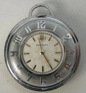 Awesome 1950's Imperial Pocket Watch Skeleton Style Display Exhibition 41mm - Picture 1 of 10