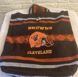 Cleveland Browns Ohio  Sarape Knit Backpack Stadium Travel Bag Beach Tote NFL - Picture 1 of 5