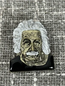 Albert Einstein Brooch Pin Jewelry Gold Tone Accessory 2" x 1.5" - Picture 1 of 5