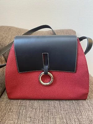 Bolso Bandolera Sequoia Cuero Rojo Bicolor Damas Z2888 Foto 1 de 4