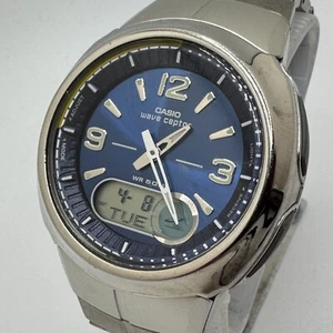 CASIO Quartz Watch 3747 WVA-106HA Men Wave Ceptor Analog Digital New Batter 6.5" - Picture 1 of 6