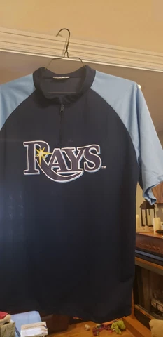 Tampa Bay Rays Quarter Zip short sleeve pullover Size Large Cover