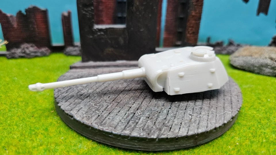 Panzerkampfwagen V Panther Con Torretta KwK L/70 In Resina Wehrmacht 1/87 1/72 - Immagine 1 di 4