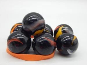 A Set Of 6 - 1”  Vintage Shooter "Twister" Vacor/Mega Marbles E538 - Picture 1 of 10