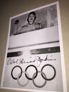 CAROL HEISS OS 1960/1. Eiskunstlauf signed Foto 10 x 13,5 Autogramm - Bild 1 von 1