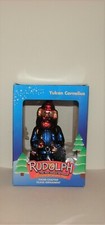 2002 used Rudolph Red Nosed Reindeer Hand Crafted Glass Ornament Yukon Cornelius