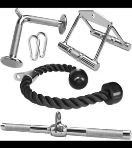 NBJstar- Cable Attachments: Double D Handle, Tricep Rope, Rotating Bar, V Shaped - Picture 1 of 9