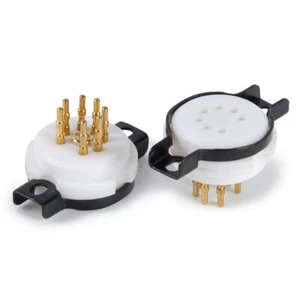 2 PIEZAS Toma de tubo de teflón dorado 7 pines 12AF6 12BU6 6AV6 6J6A Toma de tubo para amplificador de tubo - Imagen 1 de 7
