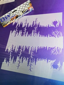 high detail tree horizon 1 mylar airbrush stencil  - Picture 1 of 1