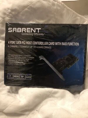 Sabrent 4 port sata pci host controller card with raid function - Image 1 of 4