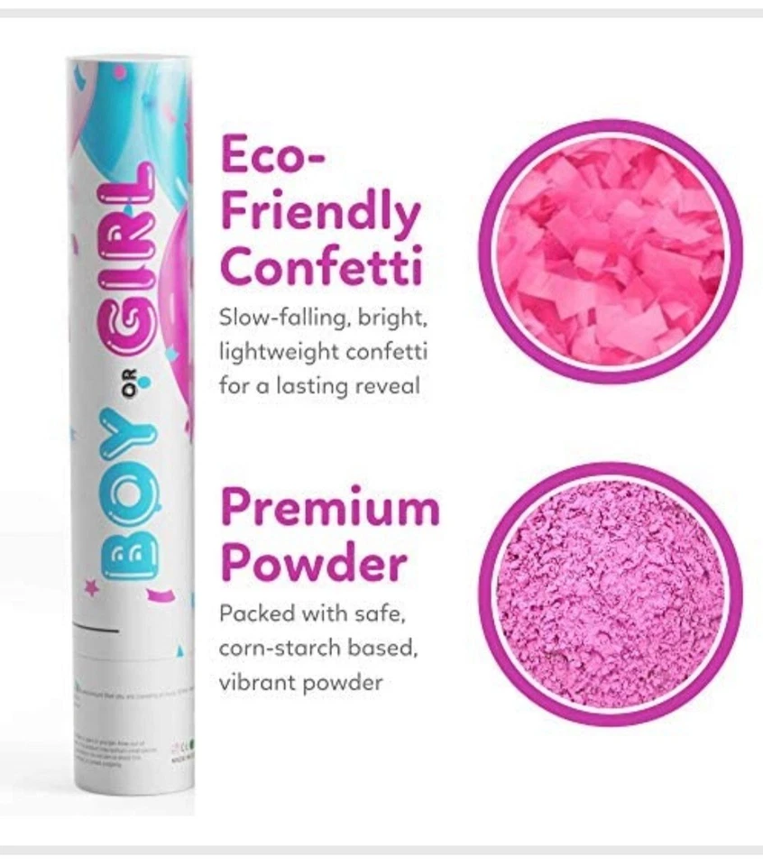 Confeti emergente rosa con polvo Gender Reveal Foto 1 de 1