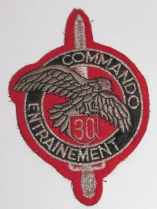 03E3 INSIGNE TISSU ARMÉE FRANCE PATCH ÉCUSSON 30 e ENTRAINEMENT COMMANDO - Picture 1 of 2