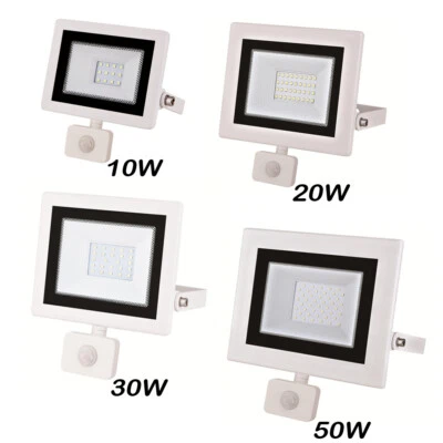 FARO LED FARETTO 10W 20W 30W 50W CON SENSORE DI MOVIMENTO ESTERNO CREPUSCOLARE  - Immagine 1 di 4