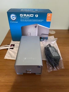 4TB G-Technology G-Raid 0G02289 Thunderbolt External Hard Drive - Picture 1 of 2
