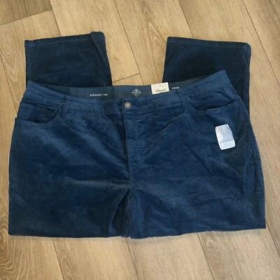 Pantalones de tiro medio St John's Bay 28WS verde pana pierna recta secretamente delgados Foto 1 de 4