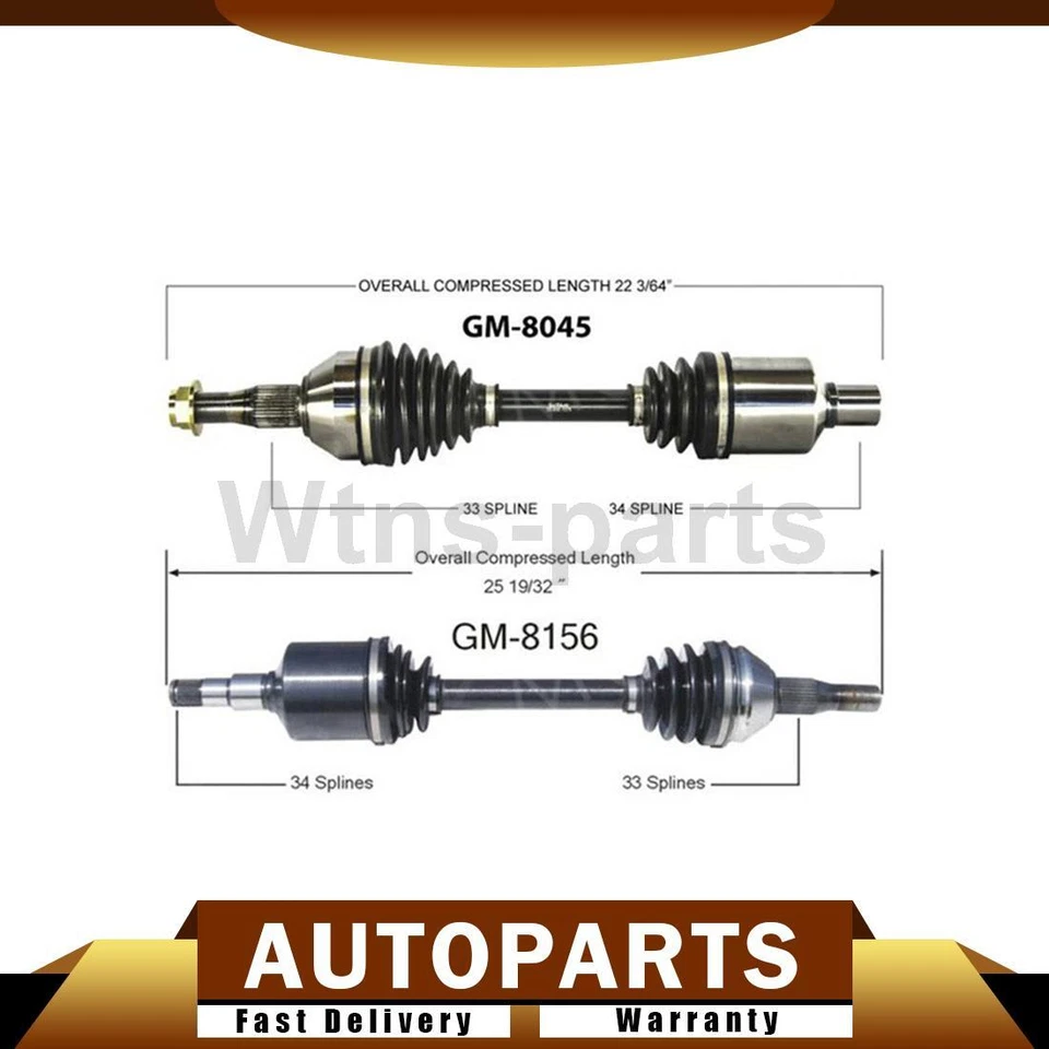 Kit de 2x eje delantero eje CV para Buick Riviera 1997-1999 TrakMotive Foto 1 de 4