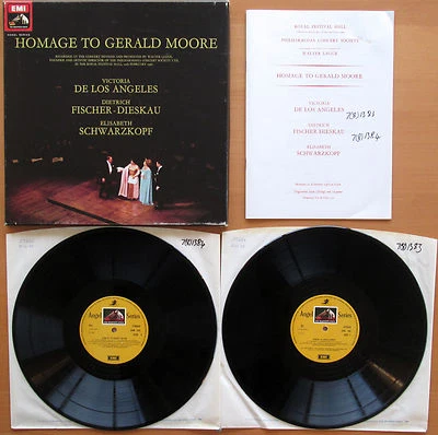 SLS 926 Homage To Gerald Moore Los Angeles Schwarzkopf Dieskau EMI 2xLP NM/VG - Image 1 of 3