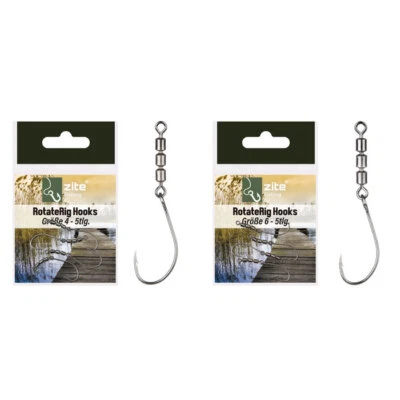 Forellenhaken für Gummiköder Tungsten RotateRig Hooks Größe 4-6 Zite Fishing - Bild 1 von 3
