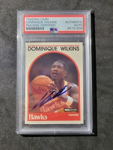 PSA Authentic Auto 1989 NBA Hoops #130 Dominique Wilkins HOF Signed Autograph - Picture 1 of 2