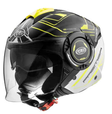 PREMIER COOL NT Y8 CASCO HELMET JET DOPPIA VISIERA LEGGERO SPORTIVO 2 CALOTTE S - Immagine 1 di 3