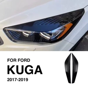 Ford Kuga 2017 2018 2019 faros negros brillantes párpados cejas 2 piezas - Imagen 1 de 3