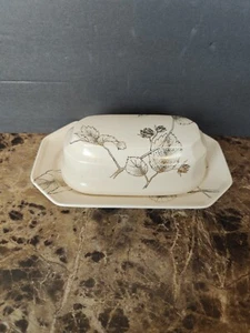 Mikasa Continental Gold Brocade Covered Butter Dish F3029 Malaysia - Picture 1 of 8