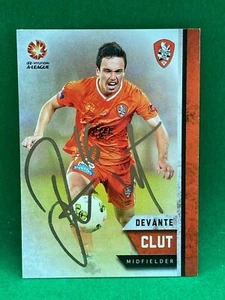 Autógrafo firmado Devante Clut Brisbane Roar en tarjeta de 15-16 - Imagen 1 de 2