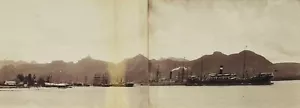 [MAURITIUS-PORT LOUIS] Panorama fotografico originale in due parti. Circa 1890 - Foto 1 di 1
