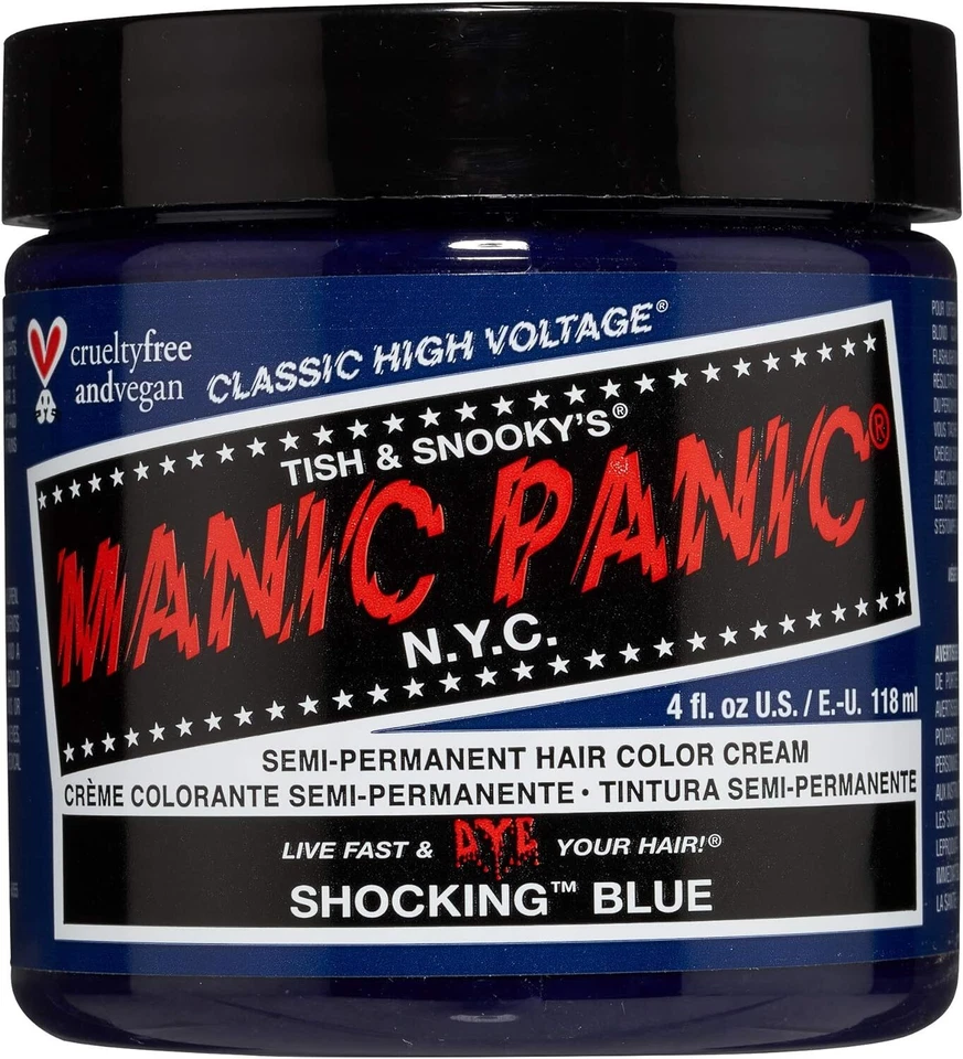 MANIC PANIC Hair Dye Semi Permanent Hair Color- Shocking Blue - 4 oz - Image 1 of 1