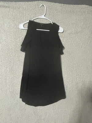 Jessica Simpson Black Cold Shoulders Cami Dress Size Small Romantic Goth - Image 1 of 4