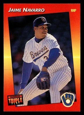 Jaime Navarro 1992 Triple Play #188 Milwaukee Brewers Baseball *206 - Image 1 of 2