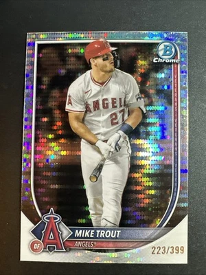 Refractor pulsar Mike Trout béisbol cromado Bowman 2025/399 #26 ángeles  Foto 1 de 2